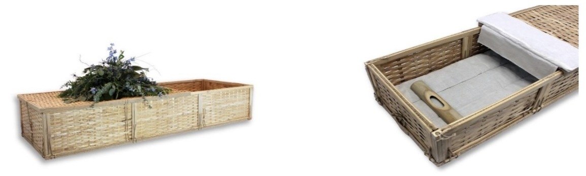 Passages traditional bamboo casket